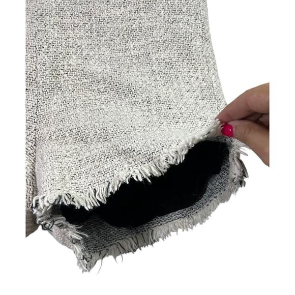 Free People Tweed Shorts Frayed Hem Size 0 Ivory Color - Picture 4 of 9